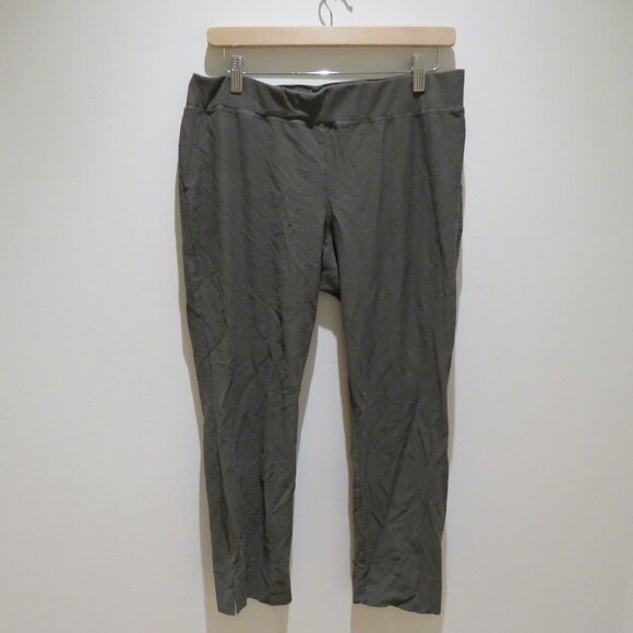 EILEEN FISHER System Washable Stretch Crepe Slim Ankle Pant in Rye Minimalist - Picture 2 of 13